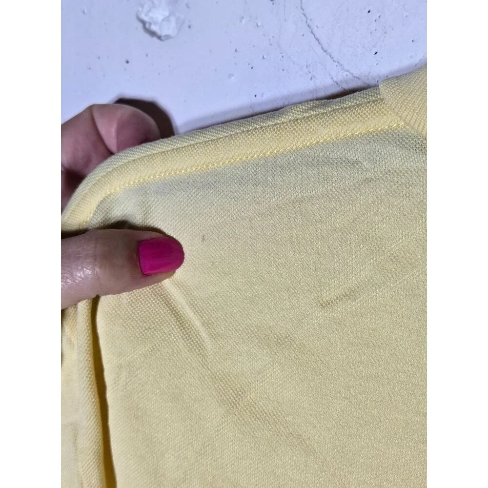 Polo Golf Ralph Lauren Mens Yellow Long Sleeve Polo Shirt Size Medium‎ Preppy